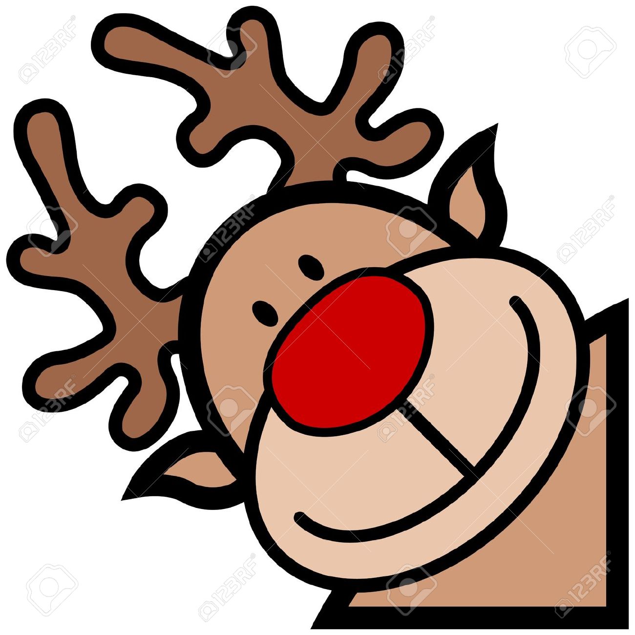 1300x1300 Reindeer Clipart Happy