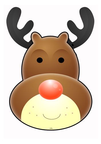 353x500 Rudolph Reindeer Head Clip Art Merry Christmas Amp Happy New Year Arts
