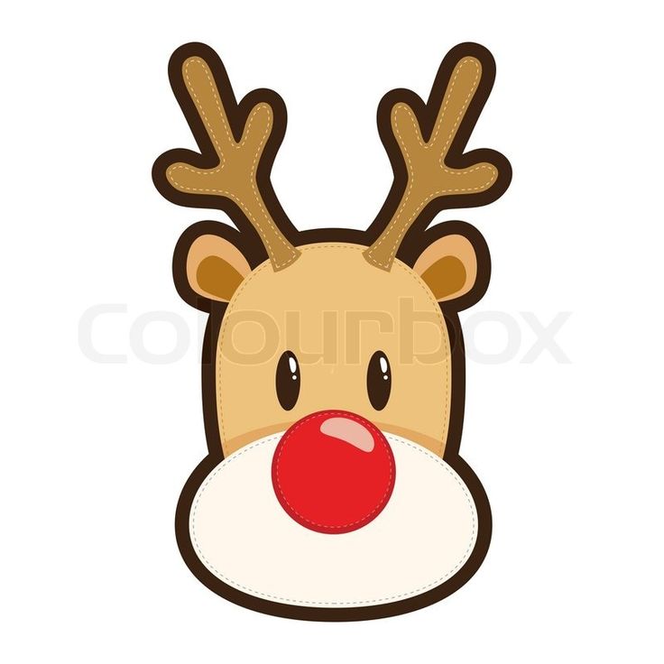 736x736 Rudolph Reindeer Head Clipart