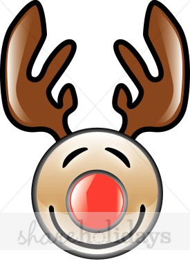 275x388 Shiny Rudolph Graphic Reindeer Clipart