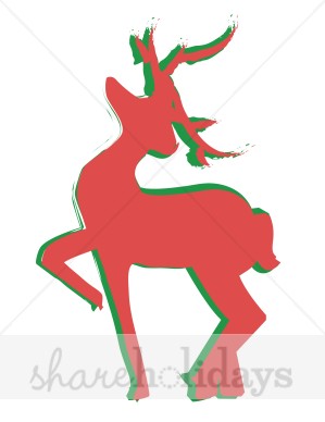 299x388 Red And Green Christmas Reindeer Clipart Reindeer Clipart
