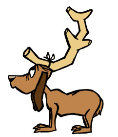 242x280 Reindeer Clipart Dog
