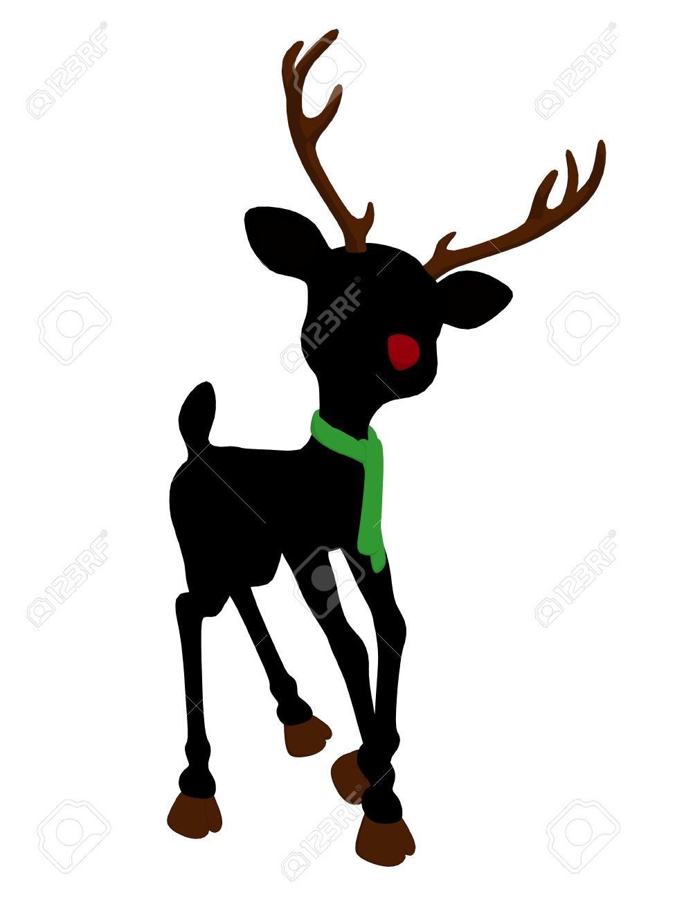 975x1300 Silhouette Rudolph Clip Art Merry Christmas Amp Happy New Year Arts