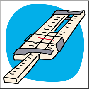 304x304 Clip Art Slide Rule Color I Abcteach