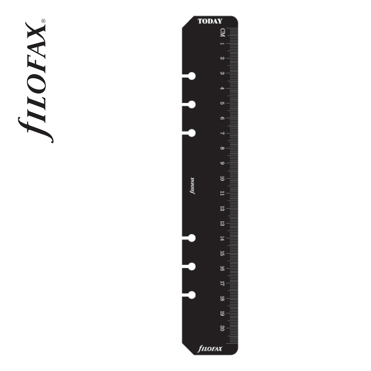 1200x1200 Filofax Ruler, Page Marker Black A5 My Filofax