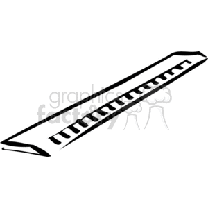 300x300 Royalty Free Black And White Outline Of A Wooden Ruler 382821