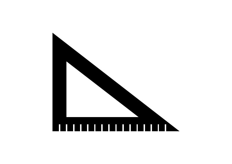 800x566 Black Vector Ruler Icon
