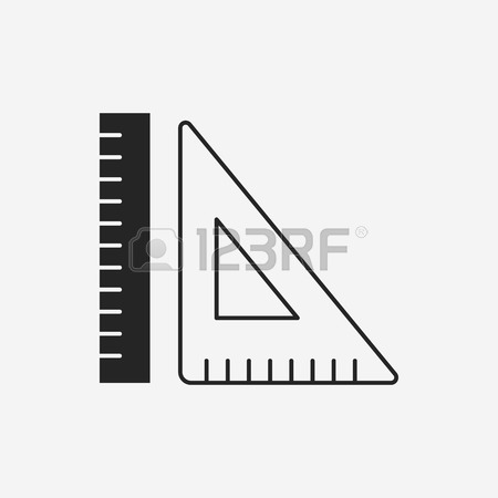 450x450 School Rulers Color Icon. Protractor, Transparent And Ruler