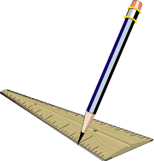 300x315 Pencil And Ruler Clipart