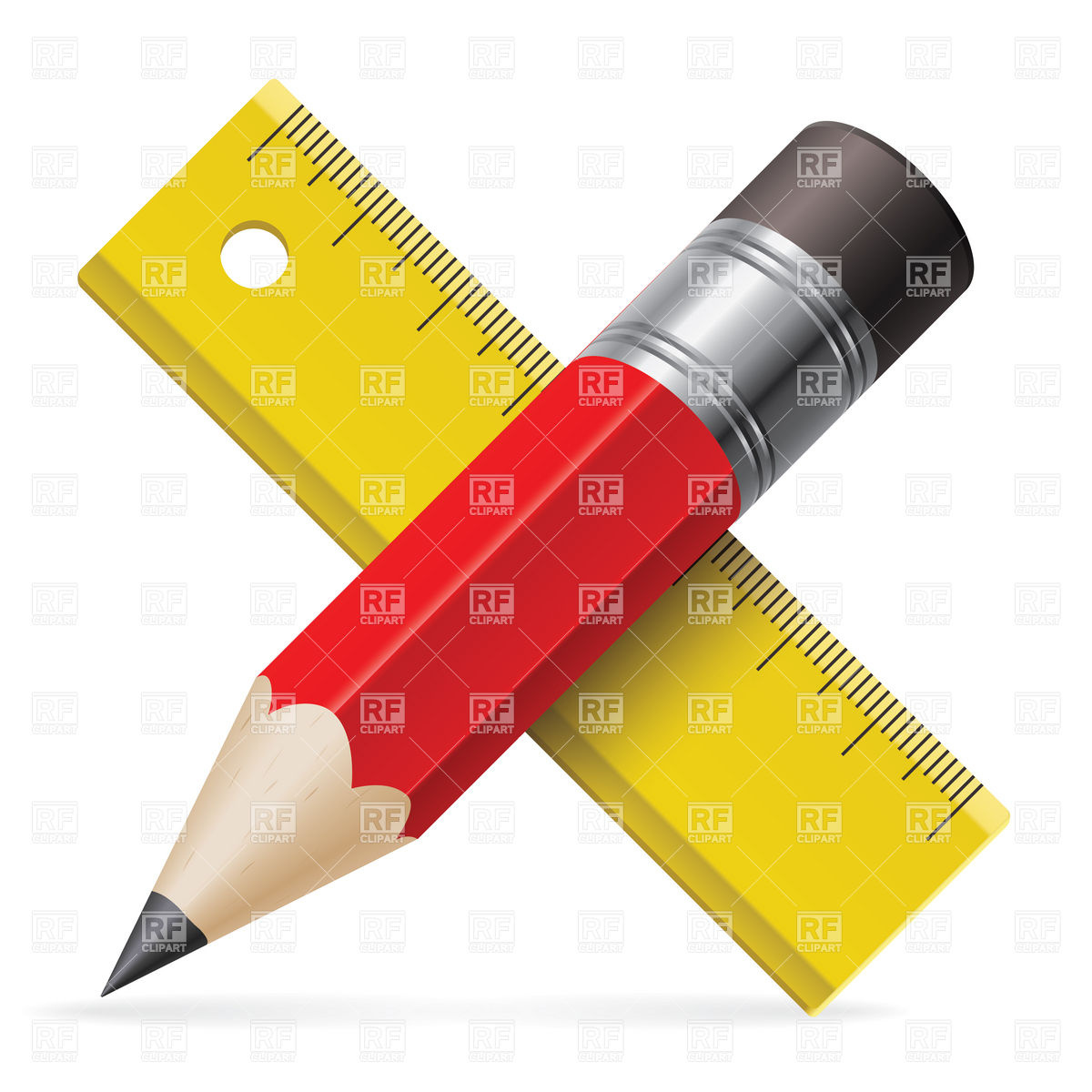 1200x1200 Pencil And Ruler Icon Royalty Free Vector Clip Art Image