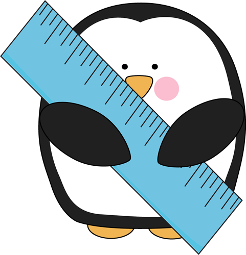 481x500 Penguin Holding A Ruler Clip Art