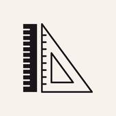 170x170 Triangle Ruler Clip Art