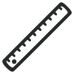 256x256 Ruler Icon Outline Iconset Designcontest