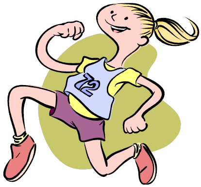 414x387 Cartoon Runners Clipart Kid