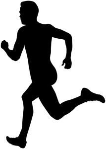 214x300 Man Runner Doing Hurdles Running Royalty Free Stock Image