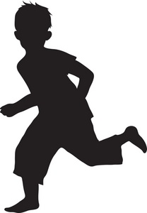 208x300 Running Silhouette Clipart