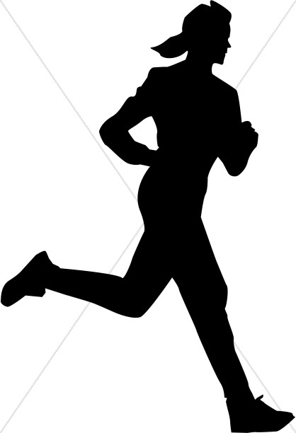 418x612 Clip Art Black White Runner Clipart
