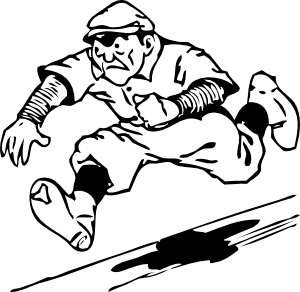 300x292 Running A Race Clipart Running Stick Man Clip