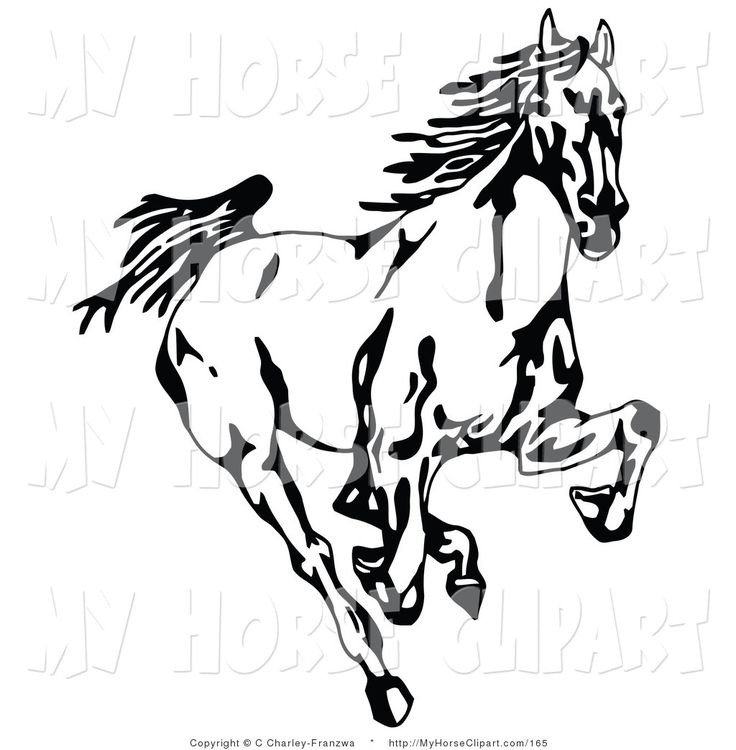 Running Clipart Black And White