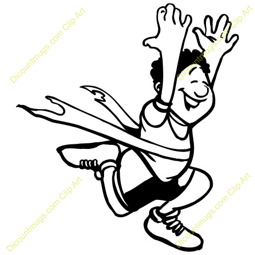 500x500 Running A Race Clipart