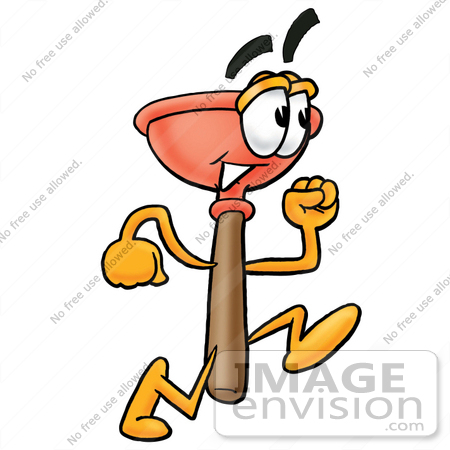 450x450 Clip Art Graphic Of A Plumbing Toilet Or Sink Plunger Cartoon