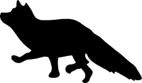 200x117 Fox Jumping Sticker