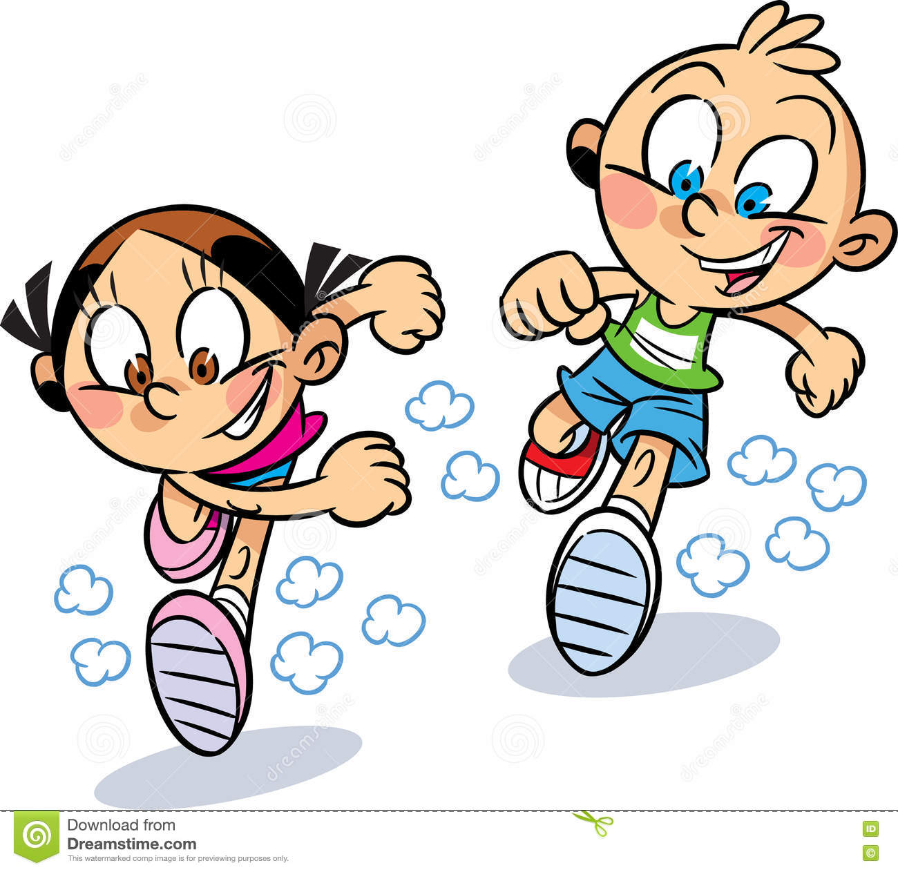 1300x1263 Front View Girl Running Clipart