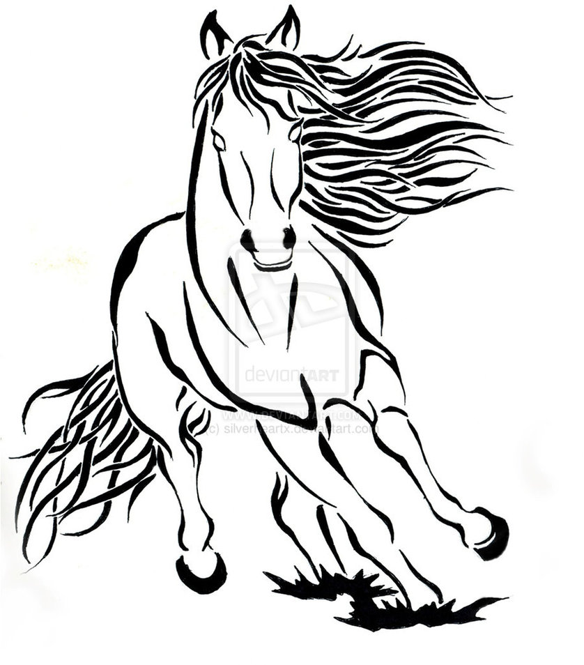 Running Horse Outline | Free download on ClipArtMag