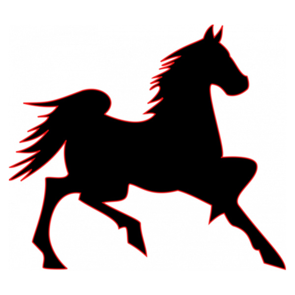 600x600 Running Horse Silhouette Vector