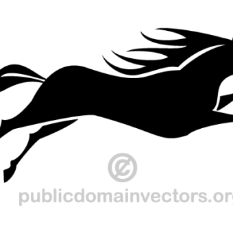340x340 Horse Silhouette Free Vector 123freevectors