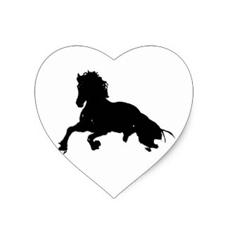 324x324 Running Horse Silhouette Stickers Zazzle