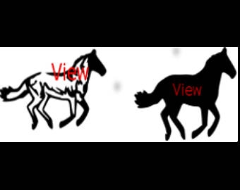 340x270 Silhouette Horse Etsy