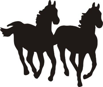 360x305 Running Horses Silhouette Crafts Silhouettes