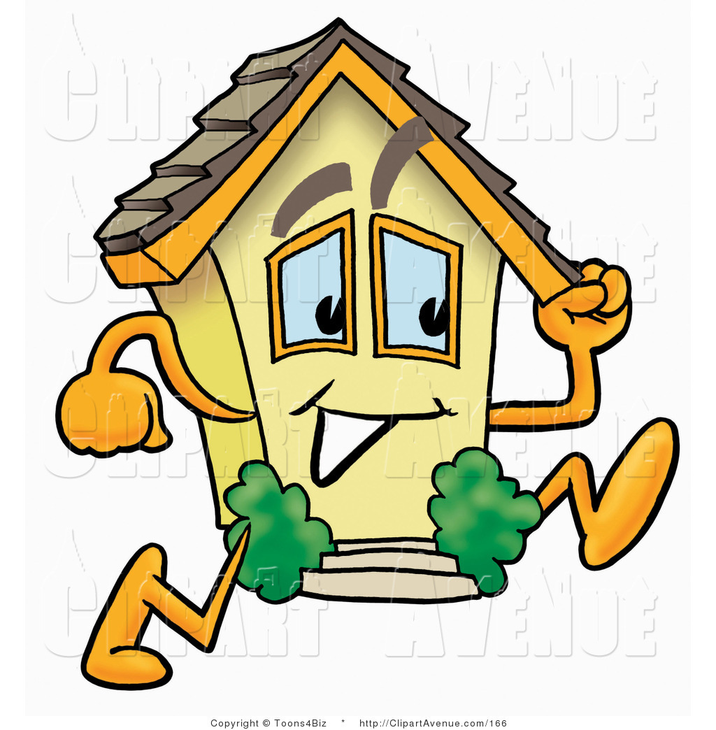 1024x1044 Avenue Clipart Of A Yellow Home Mascot Cartoon Character Running