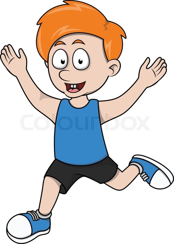 569x800 Boy Run Cartoon Illustration Stock Vector Colourbox