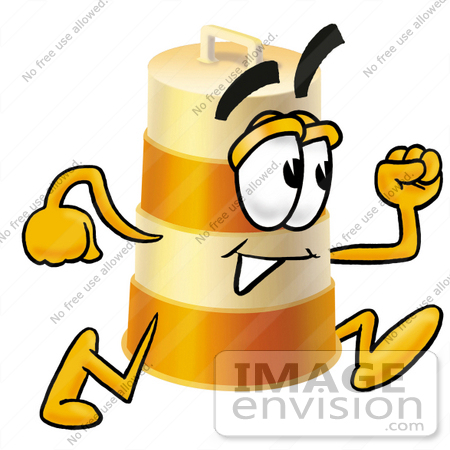 450x450 Clip Art Graphic Of A Construction Road Safety Barrel Cartoon