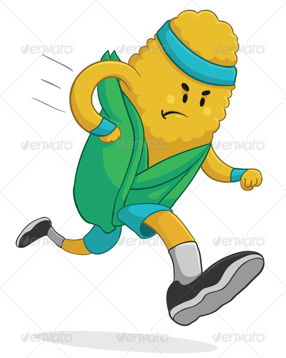 590x738 Healthy Corn Running By Penguinline Graphicriver