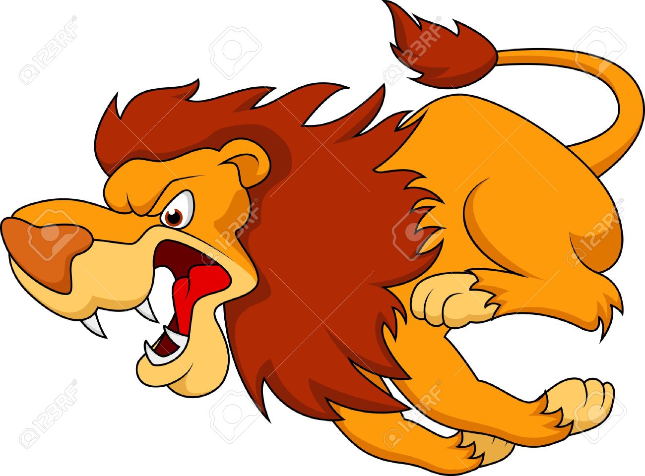 1300x960 Lion Cartoon Running Royalty Free Cliparts, Vectors, And Stock