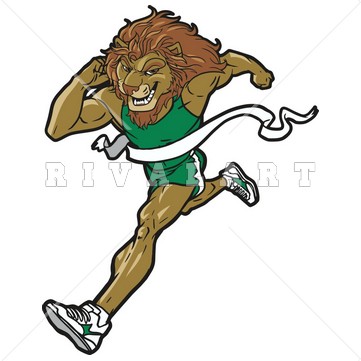 361x361 Mascot Clipart Image Of A Track Lion Running Graphic Lion Clip