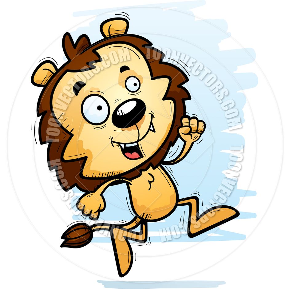940x940 Cartoon Male Lion Running By Cory Thoman Toon Vectors Eps