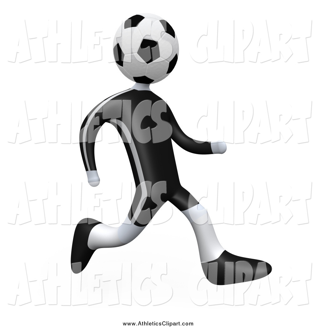 1024x1044 Clip Art Of A 3d Soccer Ball Headed Player Person Running By 3pod