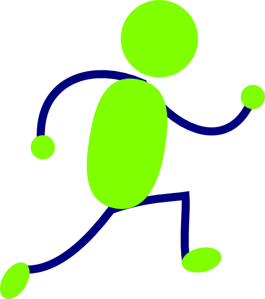 528x595 Green And Blue Running Man Clip Art