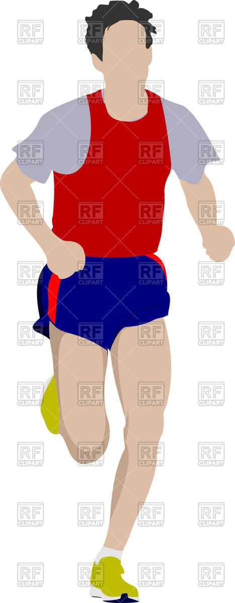 468x1200 Symbolic Running Man Royalty Free Vector Clip Art Image