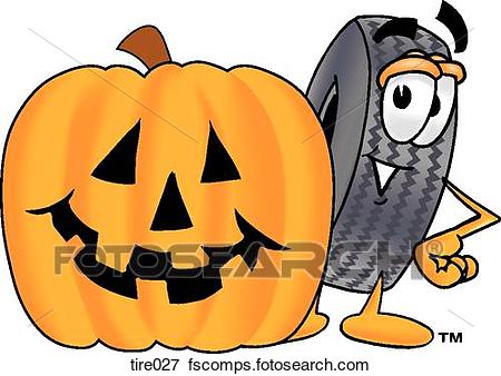 450x338 Clip Art Of Tire With Pumpkin Tire027