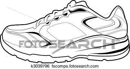 450x242 Clip Art Of Tennis Shoe K3039796