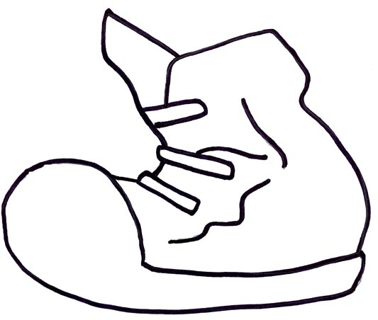 533x452 Walking Sneakers Clip Art