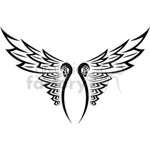 300x300 Royalty Free Vinyl Ready Vector Wing Tattoo Design 018 392709