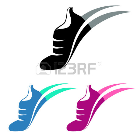 450x450 Vector Speeding Running Shoe Symbol, Icon Royalty Free Cliparts