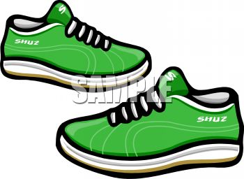 350x256 Green Clipart Running Shoe