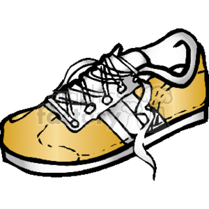 300x300 Royalty Free Yellow Sneaker 138351 Vector Clip Art Image